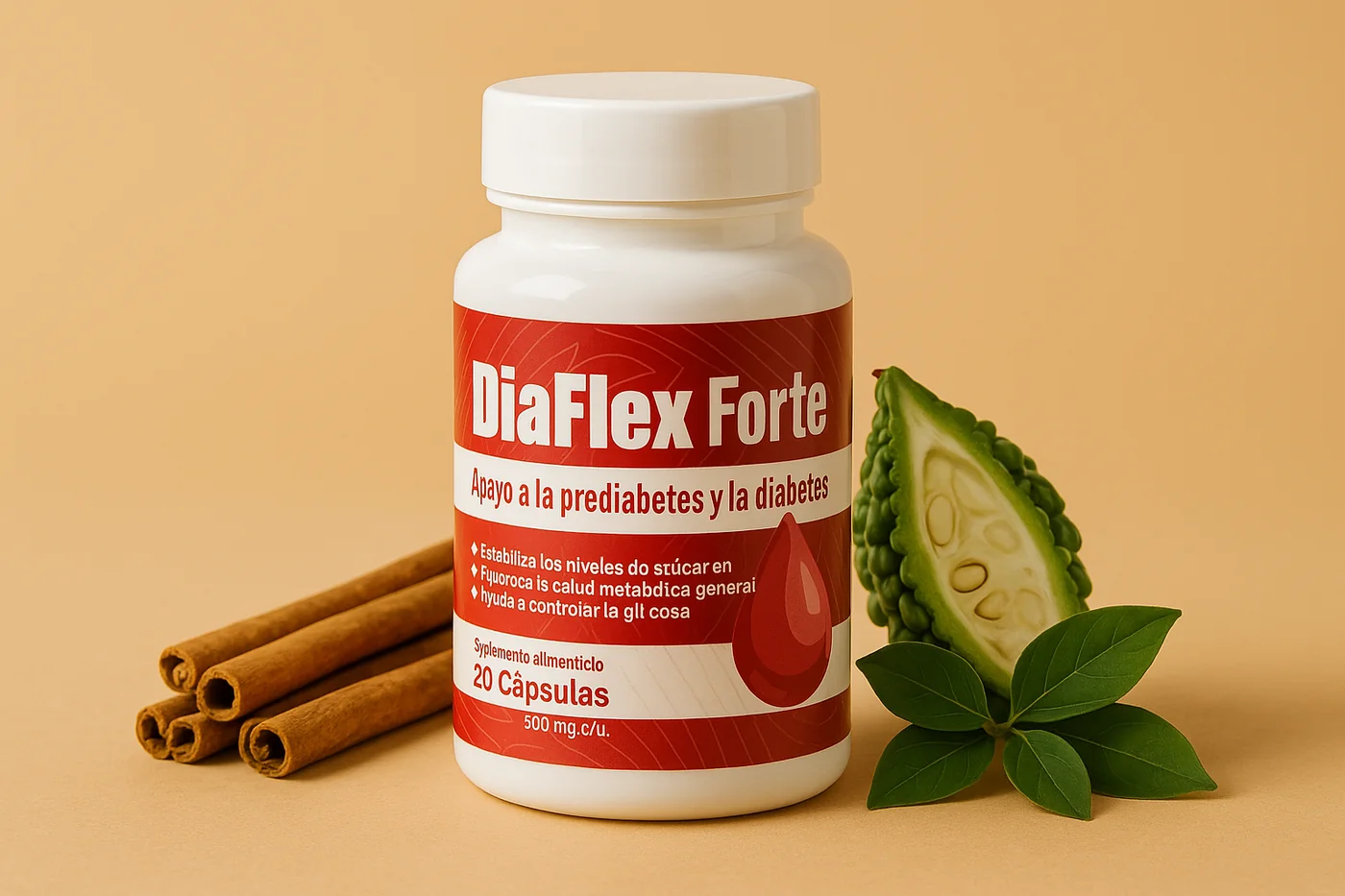 DiaFlex Forte — 20 cápsulas × 500 mg, Hecho en Italia